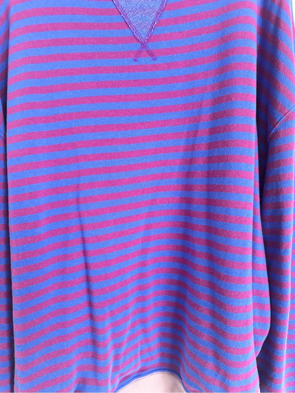 Free People Striped Oversized Crewneck Sweatshirt - Purple & Pink - Picture 5 of 10